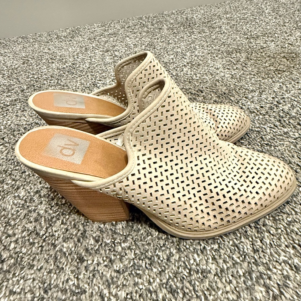 DV by Dolce Vita Cream Perforated Mules